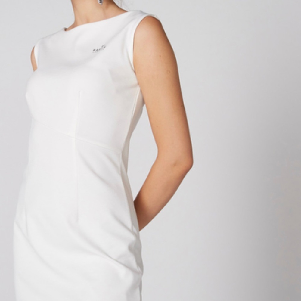 Centrepoint/Splash White Sleeveless Mini Bodycon Dress Round Neck, Barbie Size 8